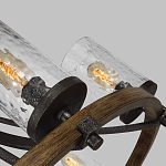 Люстра с цилиндрическим плафонами из толстого волнистого стекла в индустриальном стиле Feiss варинант исполнения - 9 | Loft Concept в Тюмени