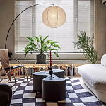 Дизайнерский журнальный стол чёрный изогнутой формы Alefy варинант исполнения - 2 | Loft Concept в Тюмени