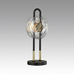 Настольная лампа с черным основанием и золотистым декором Bruno варинант исполнения - 3 | Loft Concept в Тюмени