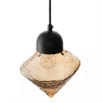 Подвесной светильник с янтарным рельефным плафоном Lamp with Frozen Glass Effect варинант исполнения - 3 | Loft Concept в Тюмени