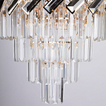 Люстра многоярусная с переплетенными металлическими элементами черного и золотого цвета и прозрачными хрустальными подвесками Empire Chandelier Crystal варинант исполнения - 8 | Loft Concept в Тюмени