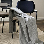 Плед из шерсти мериноса серого цвета 130×180 см Gray Waves варинант исполнения - 4 | Loft Concept в Тюмени