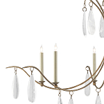 Люстра с прозрачными каплевидными подвесками Elegant Thin Chandelier варинант исполнения - 1 | Loft Concept в Тюмени