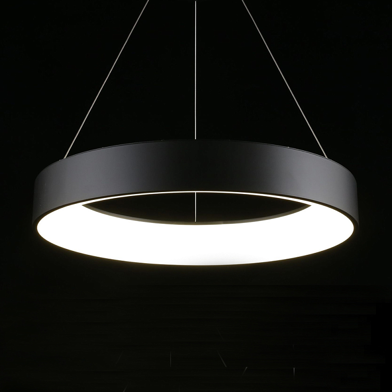 Люстра подвесная светодиодная Black Circle Черный Люстра подвесная светодиодная Black Circle Черный в Тюмени | Loft Concept