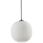 Подвесной светильник со стеклянным рельефным плафоном белый Perforated Glass 25 варинант исполнения - 1 | Loft Concept в Тюмени