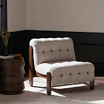 Кресло с деревянным каркасом и обивкой из ткани букле Medieval Furniture варинант исполнения - 2 | Loft Concept в Тюмени