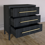 Комод Primo с 3 выдвижными ящиками Черный дуб варинант исполнения - 5 | Loft Concept в Тюмени