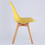 Стул с основой из пластика и мягким сиденьем Arvika Yellow варинант исполнения - 3 | Loft Concept в Тюмени