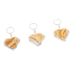 Зеркало брелок складное двухстороннее в форме сердца из натурального камня Оникс Stone Mirrors варинант исполнения - 4 | Loft Concept в Тюмени