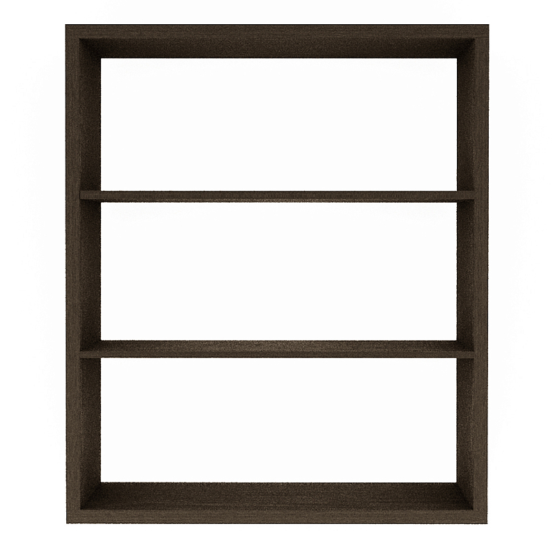 Полка-модуль для книг Primo длина 110 Темный дуб Древесина Черный в Тюмени | Loft Concept 