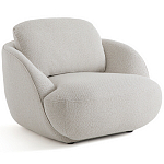 Полукруглое кресло из обивки меланж Halle Melange Armchair варинант исполнения - 1 | Loft Concept в Тюмени