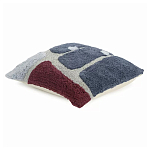 Чехол на подушку с рисунком серо-синего цвета Elan Textured варинант исполнения - 1 | Loft Concept в Тюмени