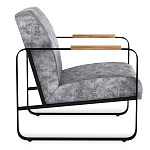 Кресло серый велюр с жесткими подлокотниками на полозьях Ashton варинант исполнения - 2 | Loft Concept в Тюмени