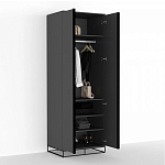 Двухдверный шкаф цвета графит Strict Lines варинант исполнения - 3 | Loft Concept в Тюмени