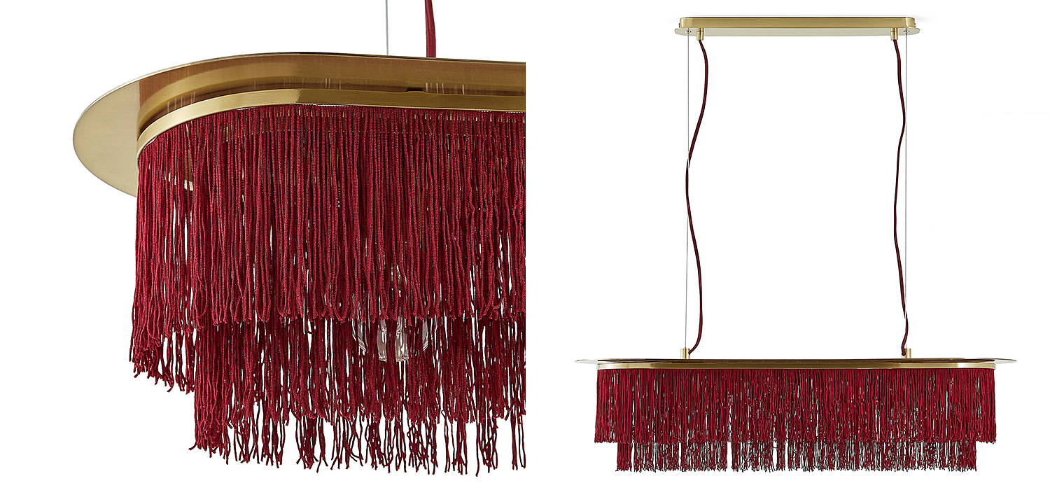 Люстра Houtique Linear Chandelier Burgundy Люстра Houtique Linear Chandelier Burgundy - Loft-Concept в Тюмени