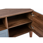 ТВ-тумба серая из массива бука с 2-мя дверками и ящиком Wenge Light варинант исполнения - 5 | Loft Concept в Тюмени