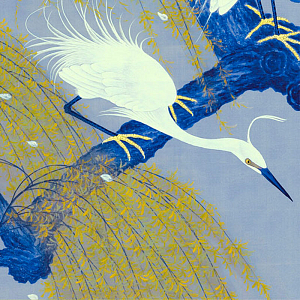 Обои ручная роспись Herons & Willows Winter