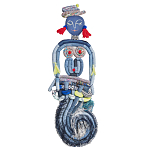 Кукла из одежды и павлопосадских платков Rusalka Blue Jeans варинант исполнения - 1 | Loft Concept в Тюмени