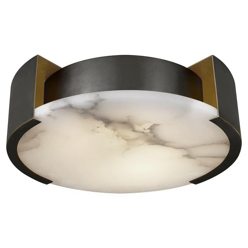 Потолочный светильник Melange Flush Mount Lamp black Черный Белый Мрамор Bianco Потолочный светильник Melange Flush Mount Lamp black Черный Белый Мрамор Bianco в Тюмени | Loft Concept