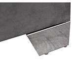 Кровать двуспальная серая с высоким мягким изголовьем Heart of the Bedroom варинант исполнения - 3 | Loft Concept в Тюмени