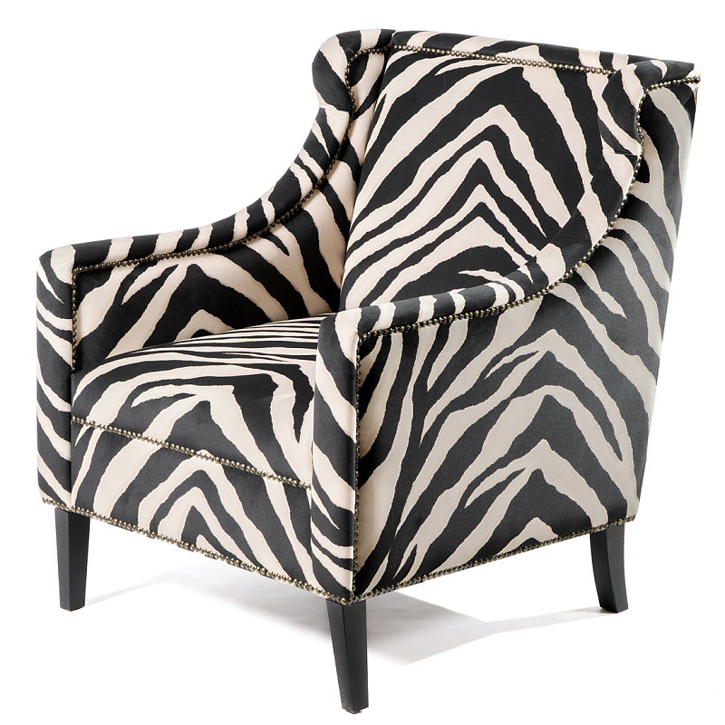 Кресло Chair Jenner Zebra Черно-белый Черный Кресло Chair Jenner Zebra Черно-белый Черный в Тюмени | Loft Concept
