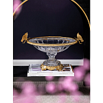 Чаша из прозрачного стекла с бронзовым ободком и фигурками бабочек Eden Garden варинант исполнения - 2 | Loft Concept в Тюмени