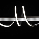 Люстра линейная черного цвета с волнообразным металлическим элементом Luke Lampco Tracer Lamp варинант исполнения - 6 | Loft Concept в Тюмени