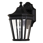 Настенный фонарь черного цвета с прозрачными стеклянным плафоном Feiss варинант исполнения - 6 | Loft Concept в Тюмени