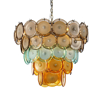 Люстра конусовидная с каскадом из разноцветных круглых подвесов Key Lustar варинант исполнения - 2 | Loft Concept в Тюмени