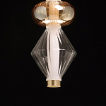 Подвесной светильник с вертикальной композицией из прозрачных и янтарных стеклянных шаров и ромбов Gabriel Scott Luna варинант исполнения - 18 | Loft Concept в Тюмени