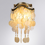 Бра с белыми перламутровыми подвесками и золотистыми волнистыми элементами SHELL варинант исполнения - 1 | Loft Concept в Тюмени