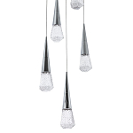 Люстра капли Acrylic Droplet Five Chrome Chandelier варинант исполнения - 2 | Loft Concept в Тюмени