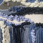 Современное ткачество гобелен в синих оттенках Blue Undine II варинант исполнения - 3 | Loft Concept в Тюмени