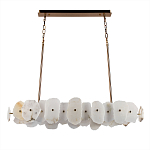 Подвесной светильник с фигурными элементами из белого алебастра Cryptocrystalline Stone варинант исполнения - 3 | Loft Concept в Тюмени