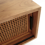 ТВ-тумба из дуба и плетеного ротанга Wicker Chasey TV Stand варинант исполнения - 3 | Loft Concept в Тюмени