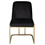 Стул обеденный велюровый черный с золотым каркасом Nobility варинант исполнения - 1 | Loft Concept в Тюмени