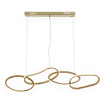 Люстра подвесная с 4-мя асимметричными кольцами золотого цвета Ring Horizontal варинант исполнения - 1 | Loft Concept в Тюмени