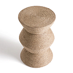 Приставной стол с отделкой из джута Juti D30 см варинант исполнения - 3 | Loft Concept в Тюмени