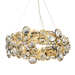 Люстра подвесная из золотых колец 57 см Golden Circles варинант исполнения - 1 | Loft Concept в Тюмени