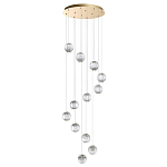 Люстра каскадная с прозрачными шарообразными плафонами Crystal Globule варинант исполнения - 6 | Loft Concept в Тюмени