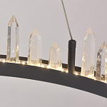 Люстра с двумя кольцами черного цвета с хрустальными элементами QUARTZ CRYSTAL варинант исполнения - 9 | Loft Concept в Тюмени