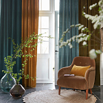 Кресло велюровое горчичного цвета Diaspro Mustard Armchair варинант исполнения - 6 | Loft Concept в Тюмени