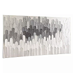 Панно декоративное с ручной росписью Gray Strokes варинант исполнения - 3 | Loft Concept в Тюмени