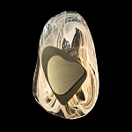 Бра овальное из стекла с золотым элементом Flow Texture  варинант исполнения - 5 | Loft Concept в Тюмени