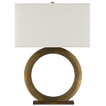Настольная лампа с корпусом в форме кольца и прямоугольным абажуром French Ring варинант исполнения - 5 | Loft Concept в Тюмени
