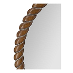 Зеркало круглое с текстурной рамой из натурального дерева  Pine Wall Mirror варинант исполнения - 3 | Loft Concept в Тюмени