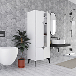 Комод белый с 4-мя дверцами на металлических ножках SPARK MULTIPURPOSE CABINET WHITE варинант исполнения - 5 | Loft Concept в Тюмени