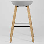 Барный стул на ножках из натурального дерева Boras Grey варинант исполнения - 4 | Loft Concept в Тюмени