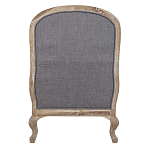 Кресло с пуфом с мягкой обивкой из льна Edward Armchair grey варинант исполнения - 3 | Loft Concept в Тюмени