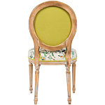 Стул из массива бука бежевый с изображением птиц и цветов Beige Green Chinoiserie Peach Garden Chair варинант исполнения - 2 | Loft Concept в Тюмени